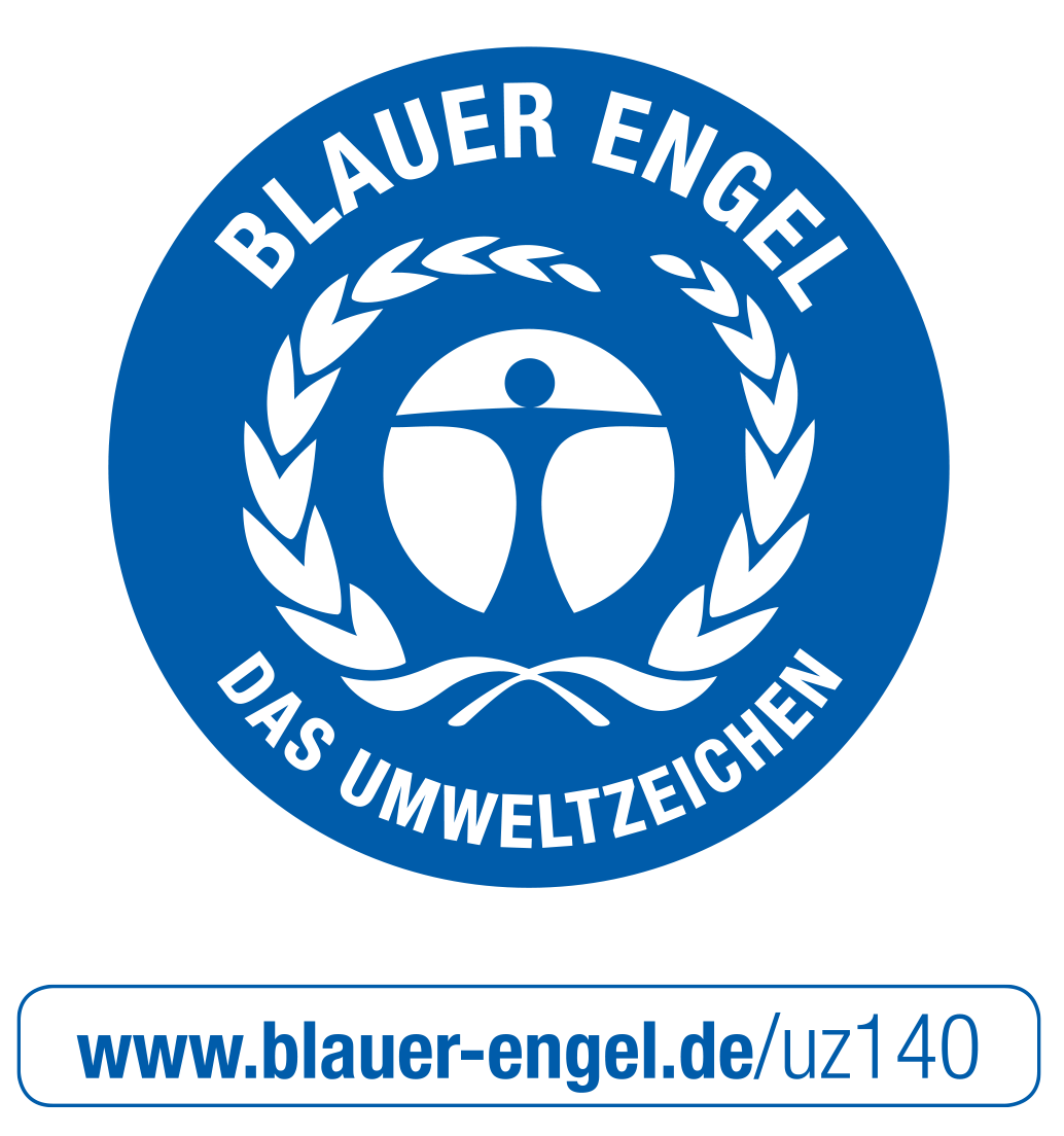 Blauer Engel Umweltzeichen f&uuml;r uz140