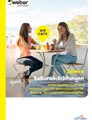 Titelbild der Broschüre zur Sicheren Balkonabdichtung mit zwei Frauen, die an einem Balkontisch sitzen
