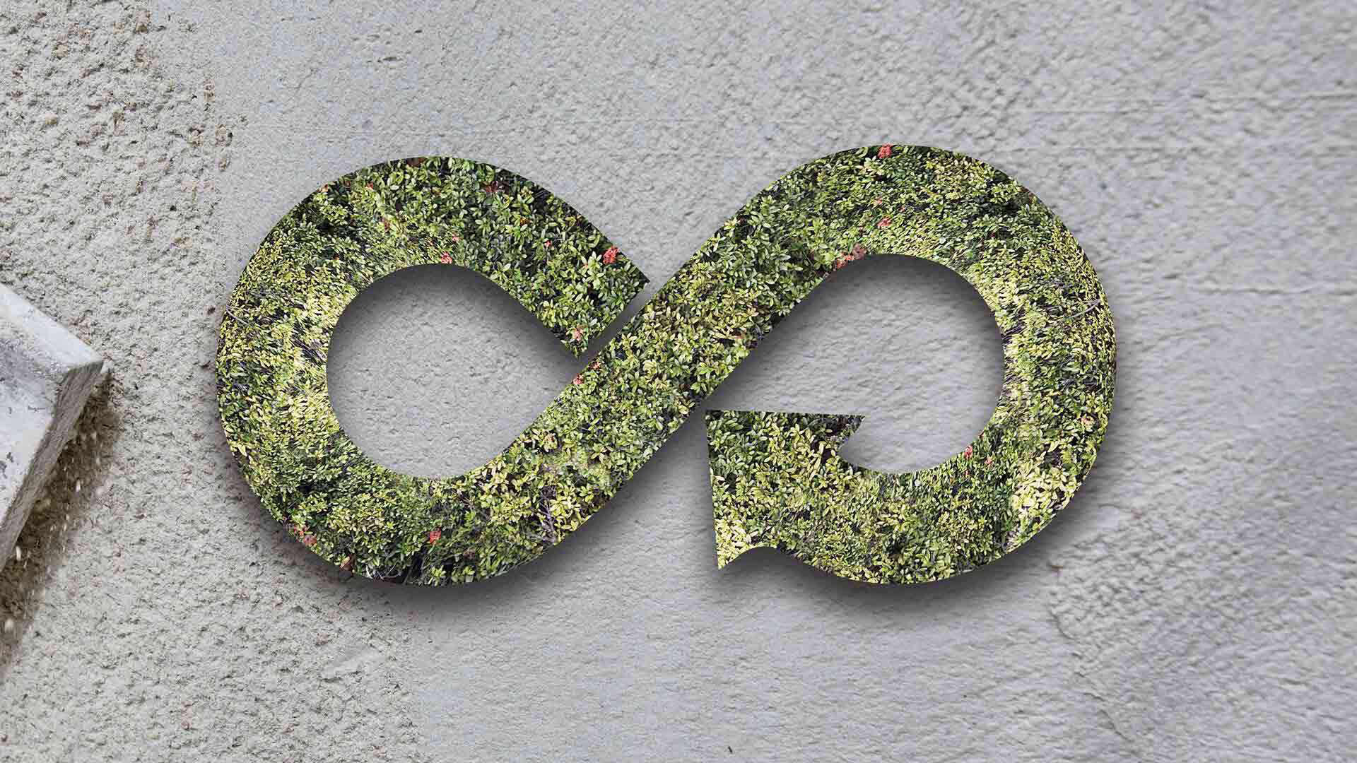 Circle-Infinity grünes Infinity-Zeichen für unser nachhaltiges WDVS