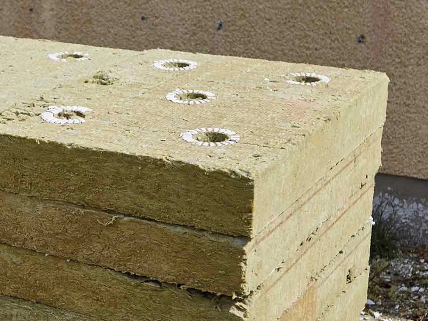 Nachhaltiges WDVS enthält Mineralwolle