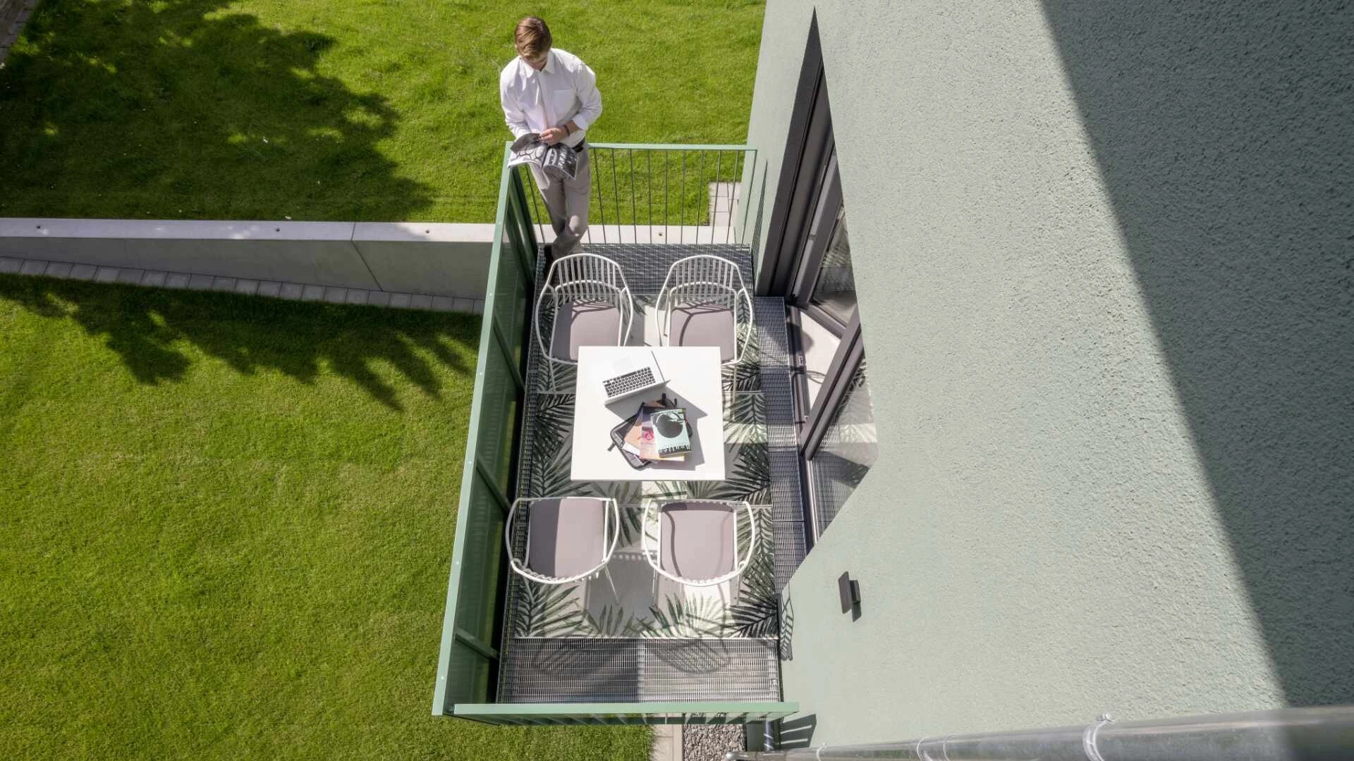 Ansicht auf den Balkon