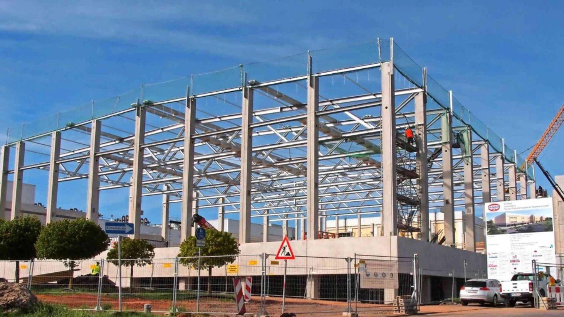 Ansicht der Baustelle von Dr. Oetkers Pizzastraße