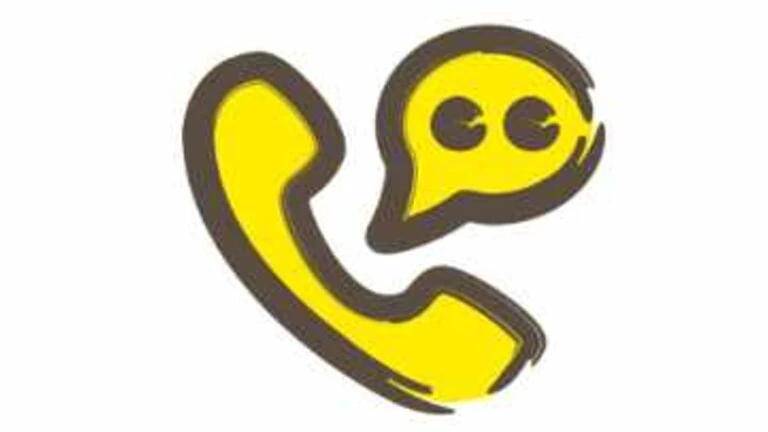 Grafische Zeichnung eines Telefonhörers mit einer Sprechblase
