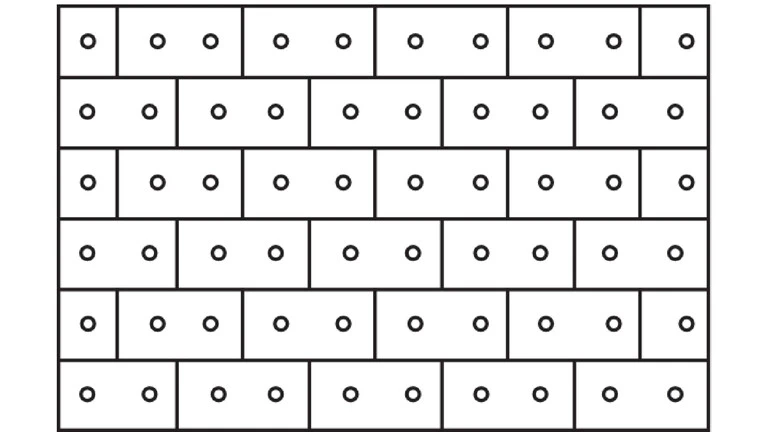 Zeichnung des Dübelschema A mit 4 Dübeln pro m²