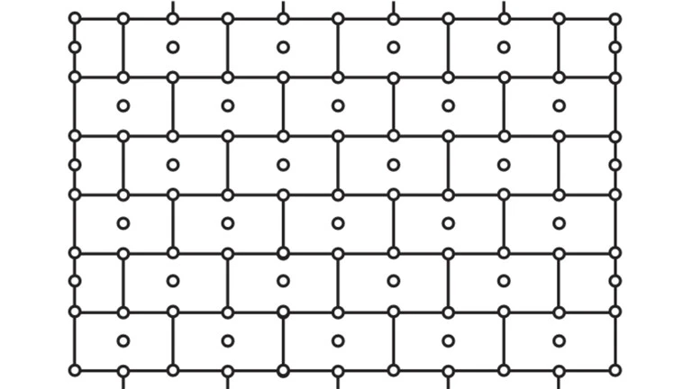 Zeichnung des Dübelschema C mit 6 Dübeln pro m²