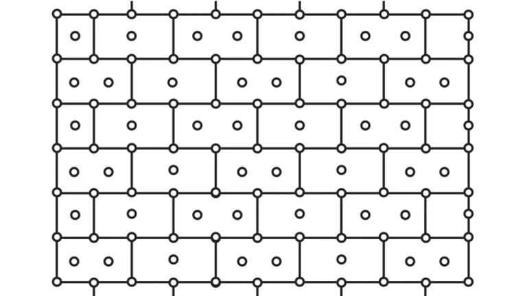 Zeichnung des Dübelschema D mit 7 Dübeln pro m²
