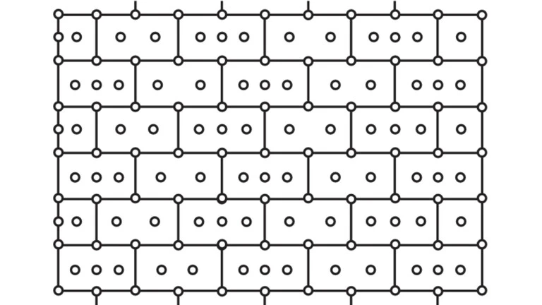 Zeichnung des Dübelschema f mit 9 Dübeln pro m²