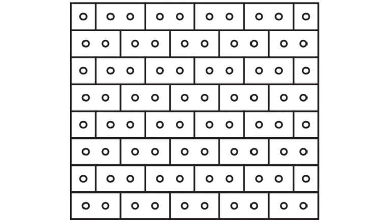 Zeichnung des Dübelschema K mit 6 Dübeln pro m²