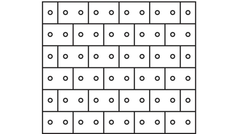 Zeichnung des Dübelschema Q mit 8 Dübeln pro m²