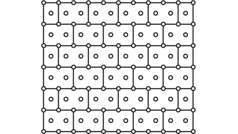 Zeichnung des Dübelschema S mit 16 Dübeln pro m²