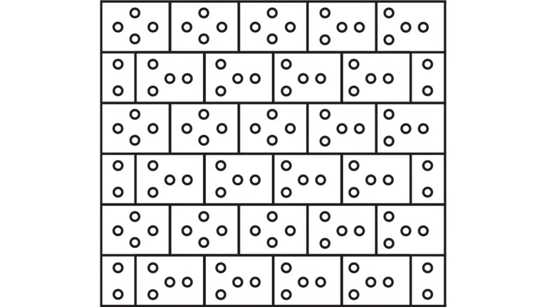 Zeichnung des Dübelschema U mit 12 Dübeln pro m²